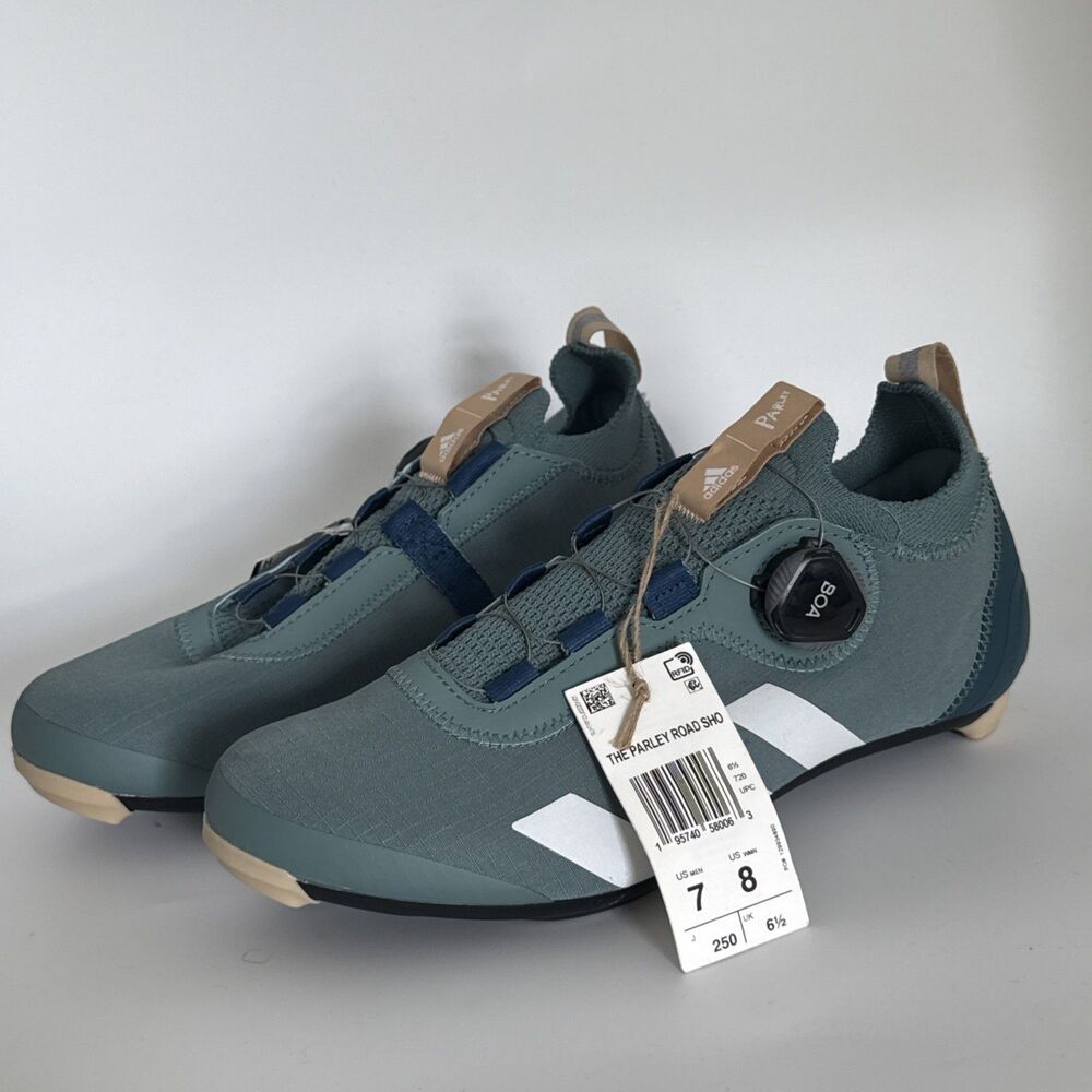 BRAND NEW Adidas Parley Road Men's Cycling Shoes BOA Green Men 7 Wmn 8